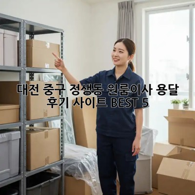 대전 중구 정생동 원룸이사 용달 후기 사이트 BEST 5! ✨