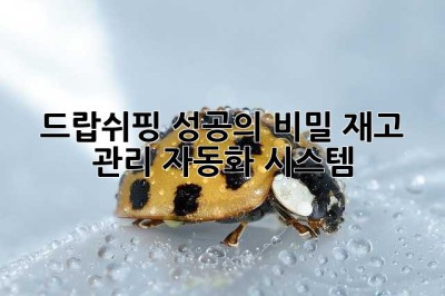 드랍쉬핑 성공의 비밀? 재고 관리 자동화 시스템!
