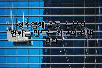 🚀 청소업체 출동, ✨ 눈부신 변화를 만드는 최고의 선택 전략 🏡