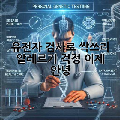 🧬 유전자 검사로 싹쓰리! 알레르기 걱정, 이제 안녕! 👋