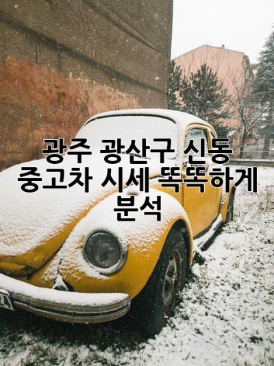 광주 광산구 신동 중고차 시세, 똑똑하게 분석 💯