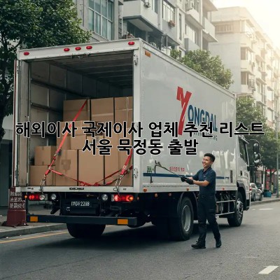 해외이사, 국제이사 업체 추천 리스트: 서울 묵정동 출발