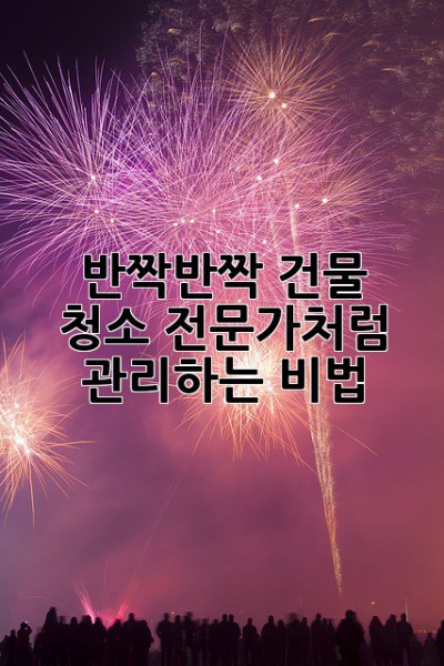 ✨ 반짝반짝 건물 청소, 전문가처럼 관리하는 비법 🏢