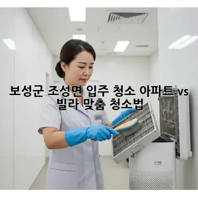 보성군 조성면 입주 청소🏡: 아파트 vs 빌라, 맞춤 청소법✨